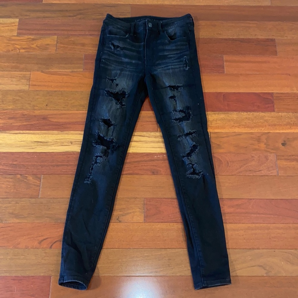 American eagle black high rise jegging
